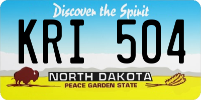 ND license plate KRI504
