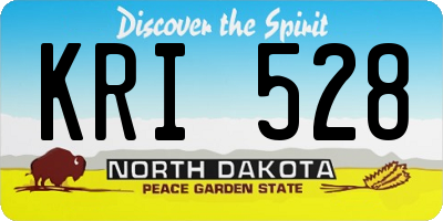 ND license plate KRI528
