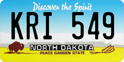 ND license plate KRI549