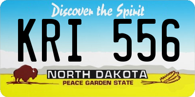 ND license plate KRI556