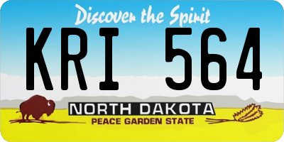 ND license plate KRI564