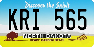 ND license plate KRI565