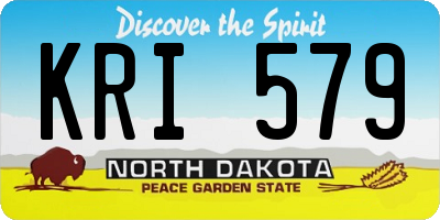 ND license plate KRI579