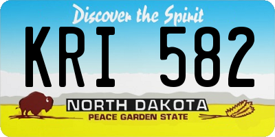 ND license plate KRI582