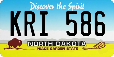 ND license plate KRI586
