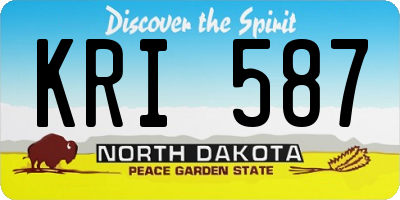 ND license plate KRI587