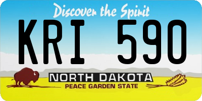 ND license plate KRI590