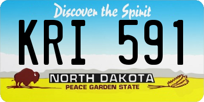 ND license plate KRI591