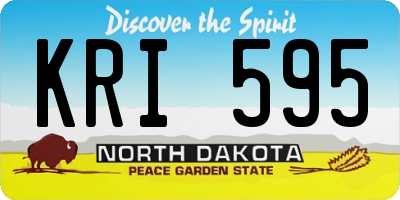 ND license plate KRI595