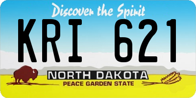 ND license plate KRI621