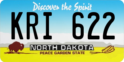 ND license plate KRI622