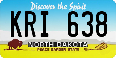ND license plate KRI638