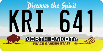 ND license plate KRI641