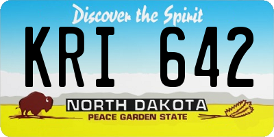 ND license plate KRI642
