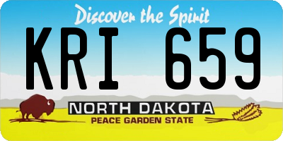 ND license plate KRI659