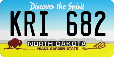 ND license plate KRI682