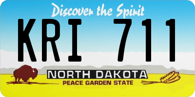 ND license plate KRI711