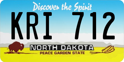 ND license plate KRI712
