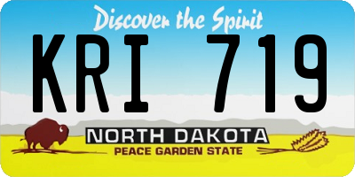 ND license plate KRI719