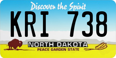 ND license plate KRI738