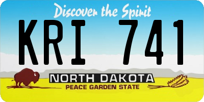 ND license plate KRI741