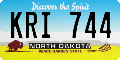 ND license plate KRI744