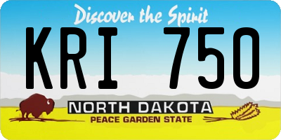 ND license plate KRI750