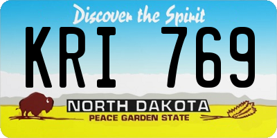 ND license plate KRI769