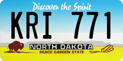ND license plate KRI771