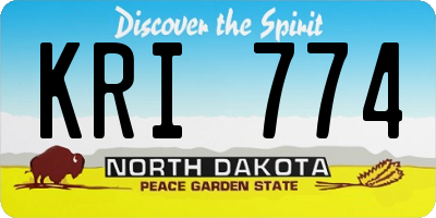 ND license plate KRI774