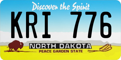 ND license plate KRI776