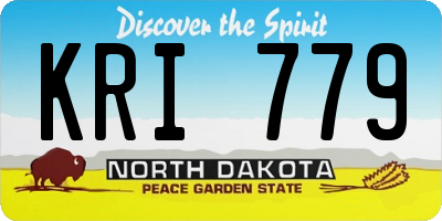 ND license plate KRI779