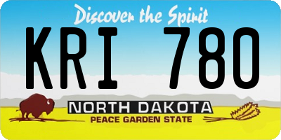 ND license plate KRI780