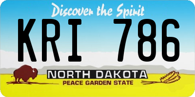 ND license plate KRI786