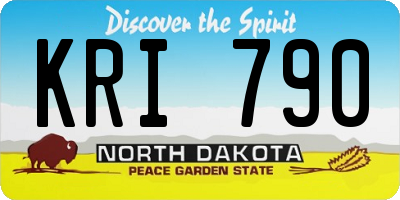 ND license plate KRI790