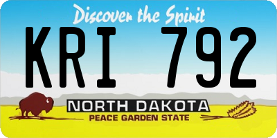 ND license plate KRI792