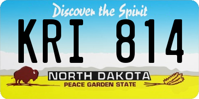 ND license plate KRI814