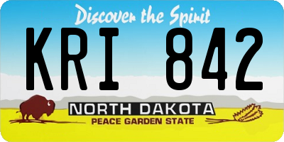 ND license plate KRI842