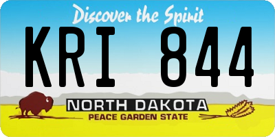 ND license plate KRI844