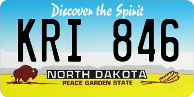 ND license plate KRI846