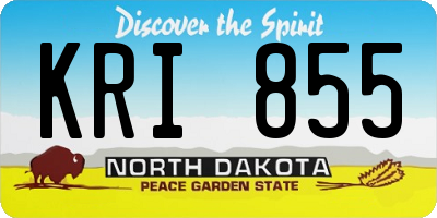 ND license plate KRI855