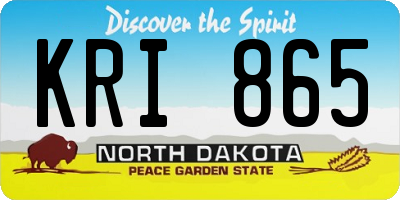 ND license plate KRI865