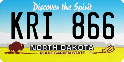 ND license plate KRI866