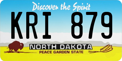 ND license plate KRI879