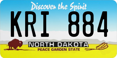 ND license plate KRI884
