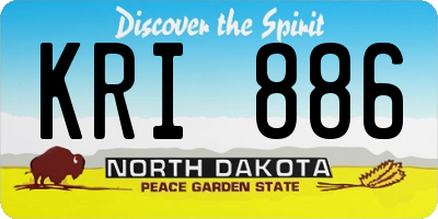 ND license plate KRI886