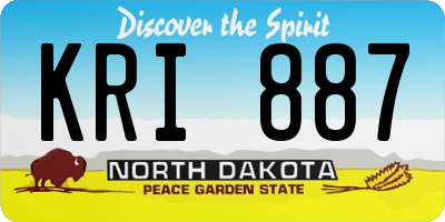 ND license plate KRI887