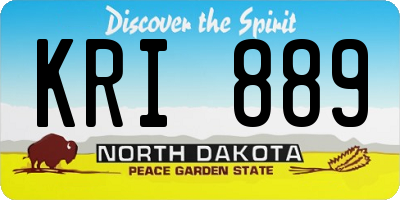 ND license plate KRI889