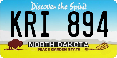 ND license plate KRI894