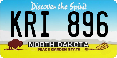 ND license plate KRI896